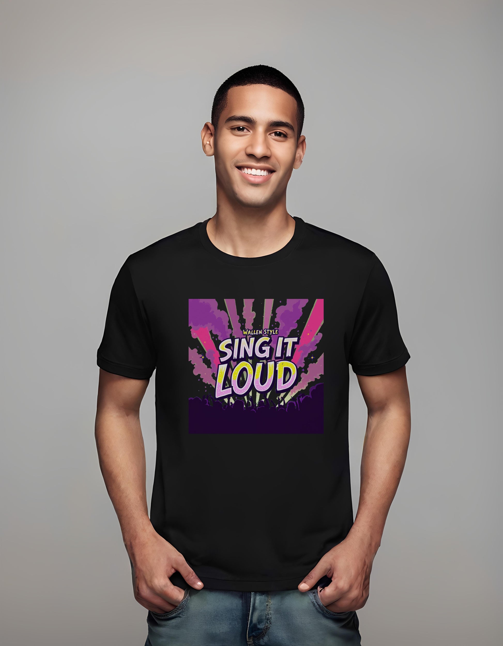 stylized concert scenes - music festival graphics - t-shirt