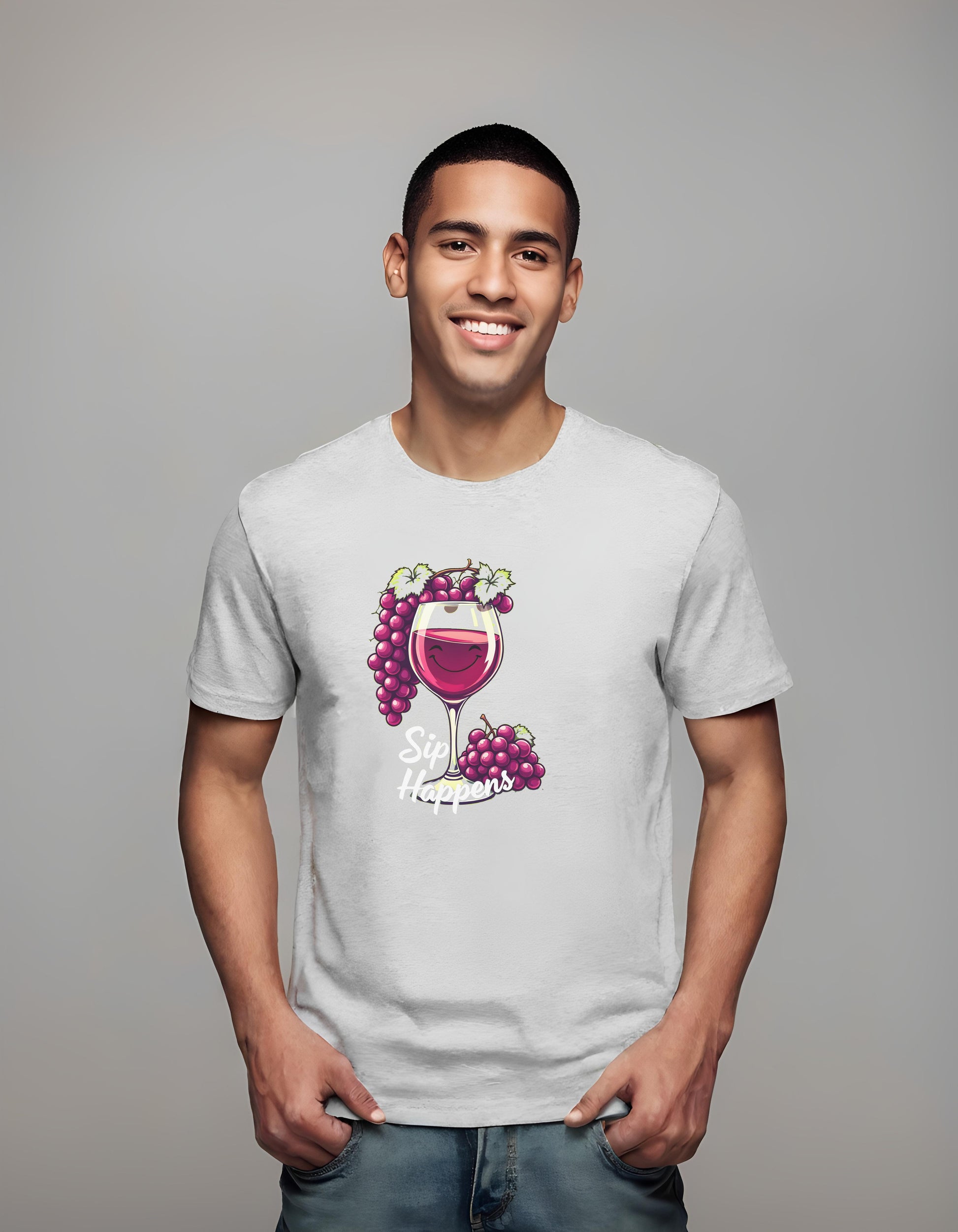 events - happy wine glass - women - t-shirt