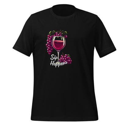 joyful wine design - sip happens - t-shirt