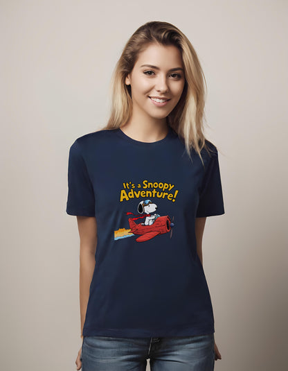 aviator snoopy - students - funny graphic shirt - t-shirt