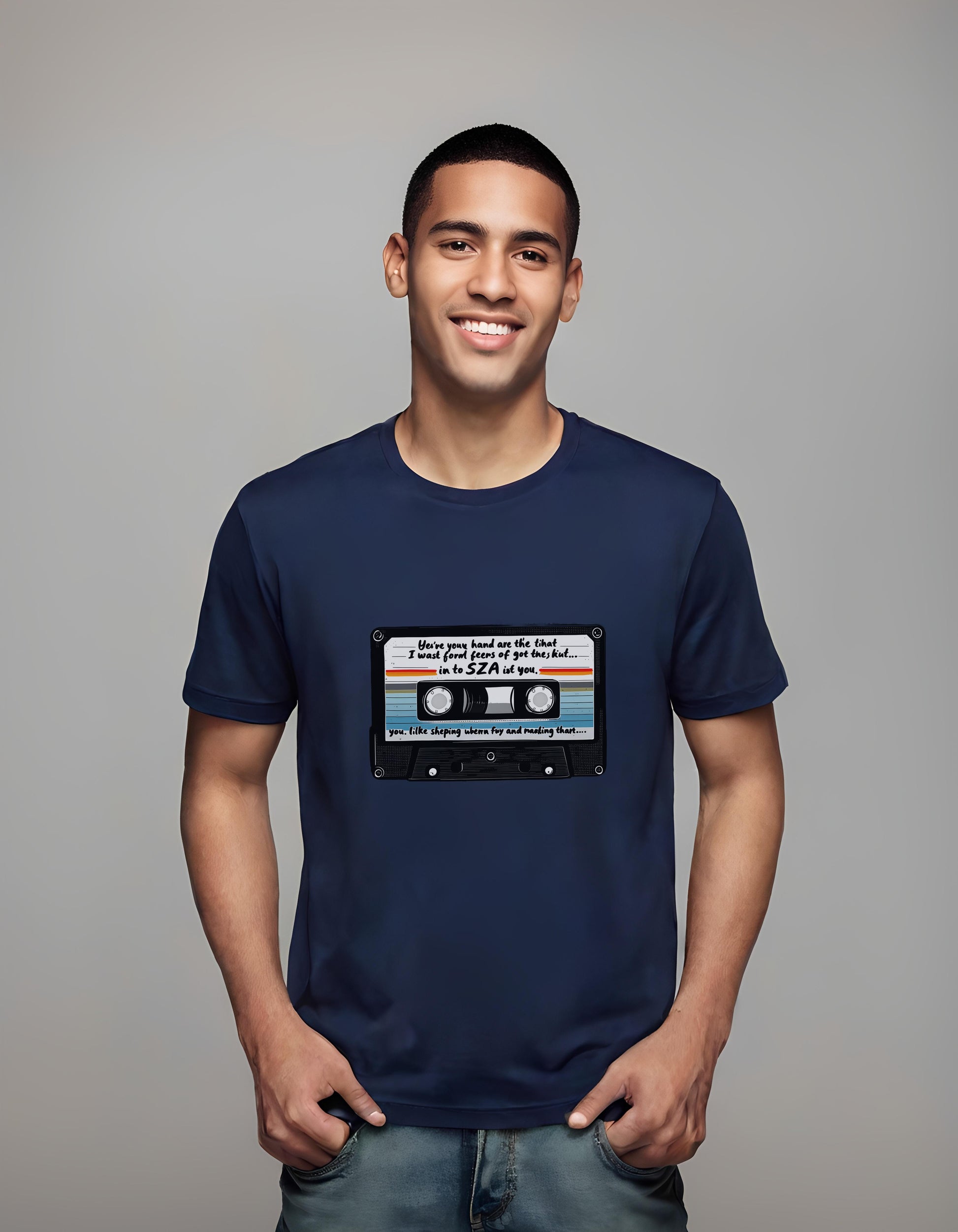 art - unique music gift - cassette tape graphic - t-shirt