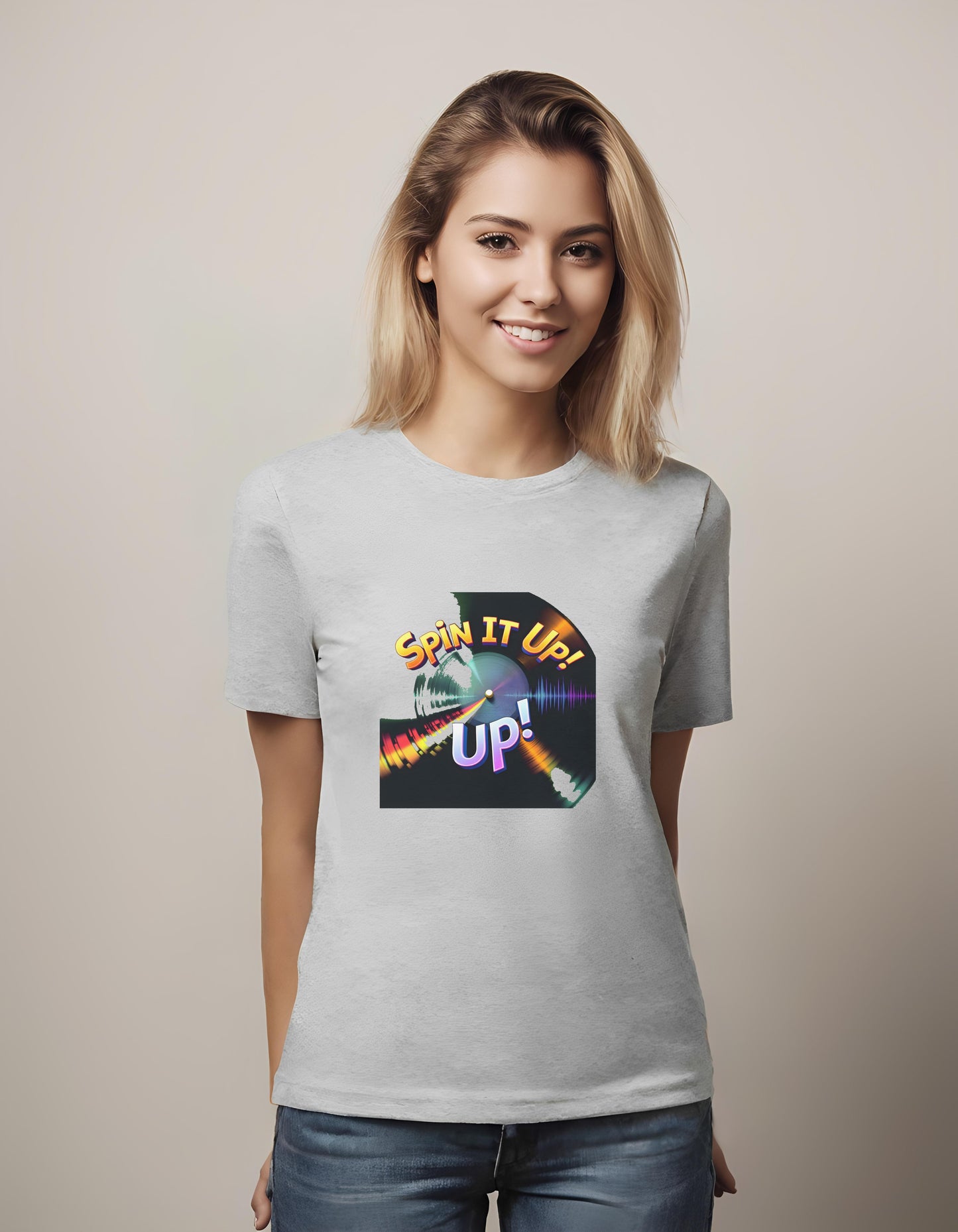 colorful sound waves - creative retro shirt - t-shirt