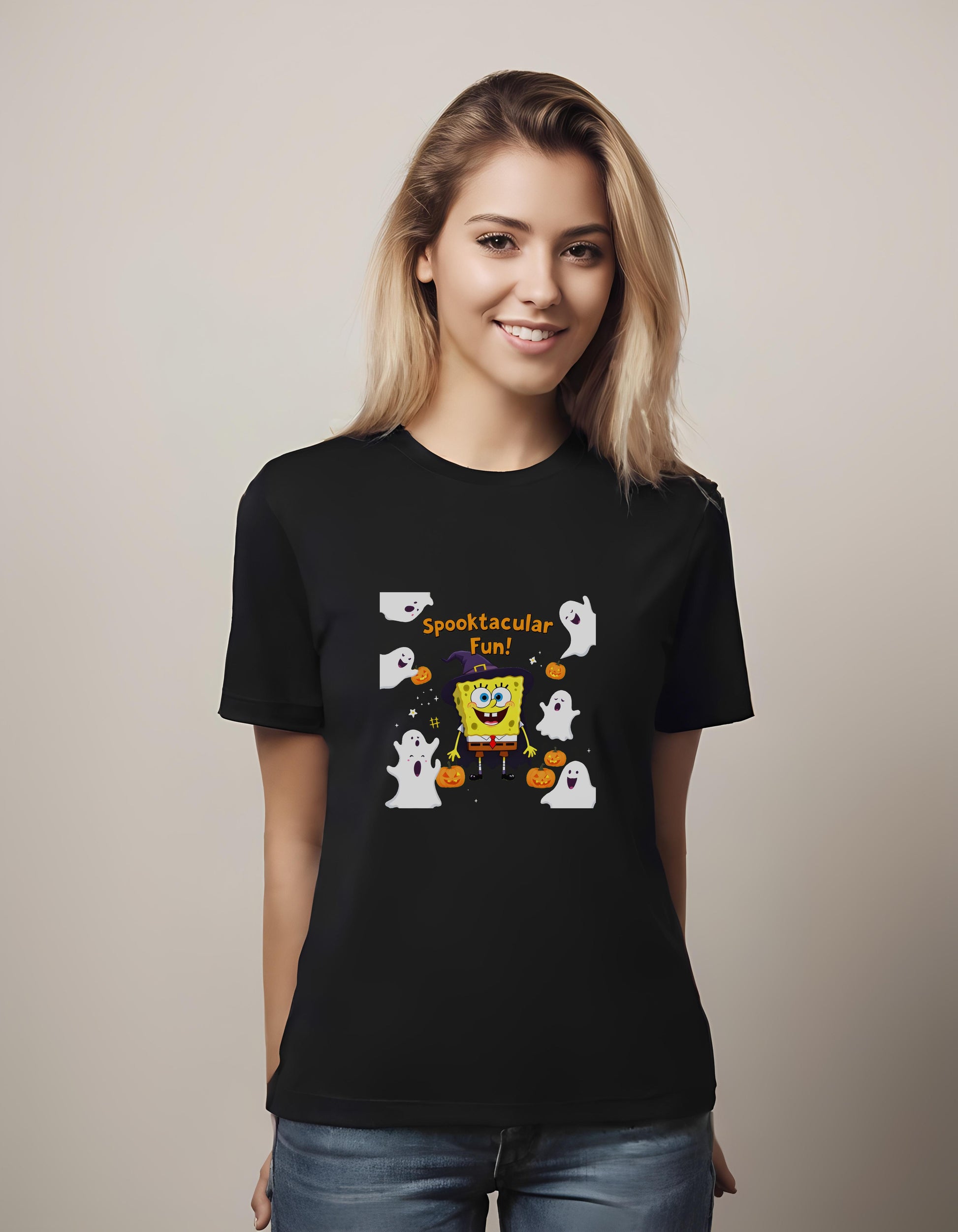 cotton t-shirt for all ages - halloween illustration