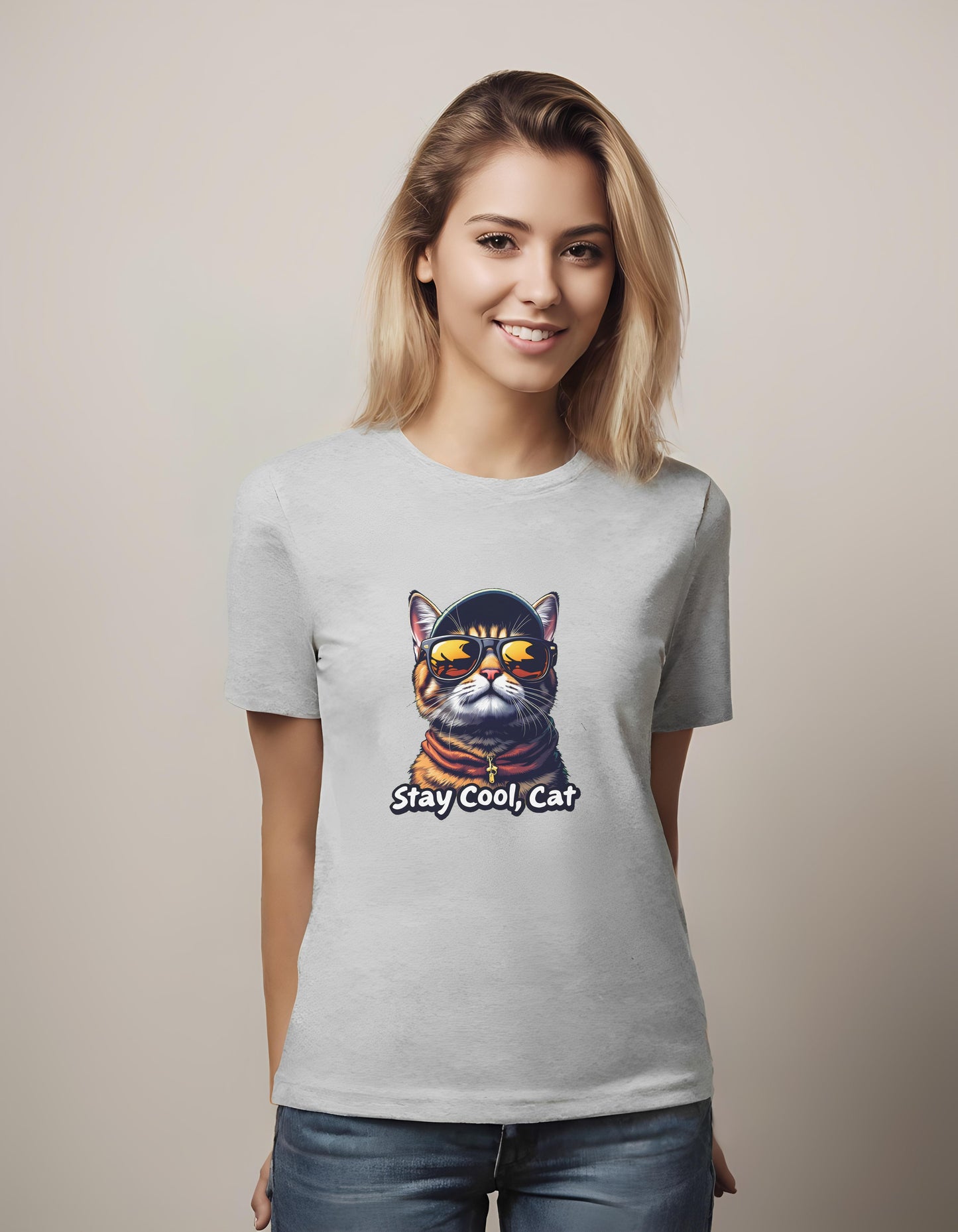 t-shirt - cat expression art - casual wear enthusiasts - graffiti