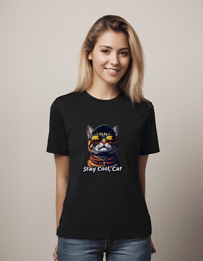 cartoon cat art - birthday celebrants - t-shirt