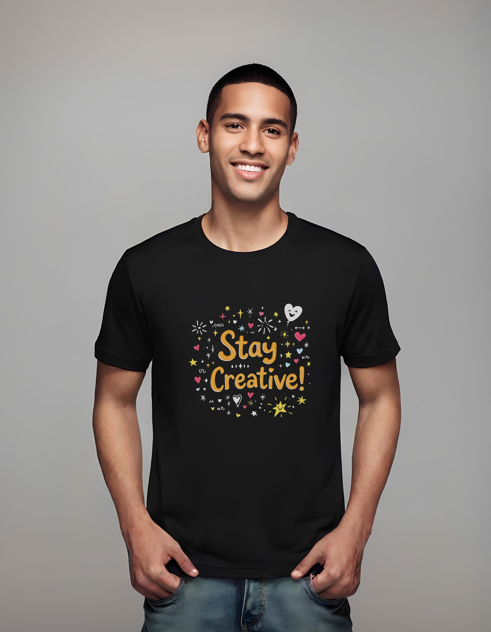 whimsical doodles - stay creative t-shirt