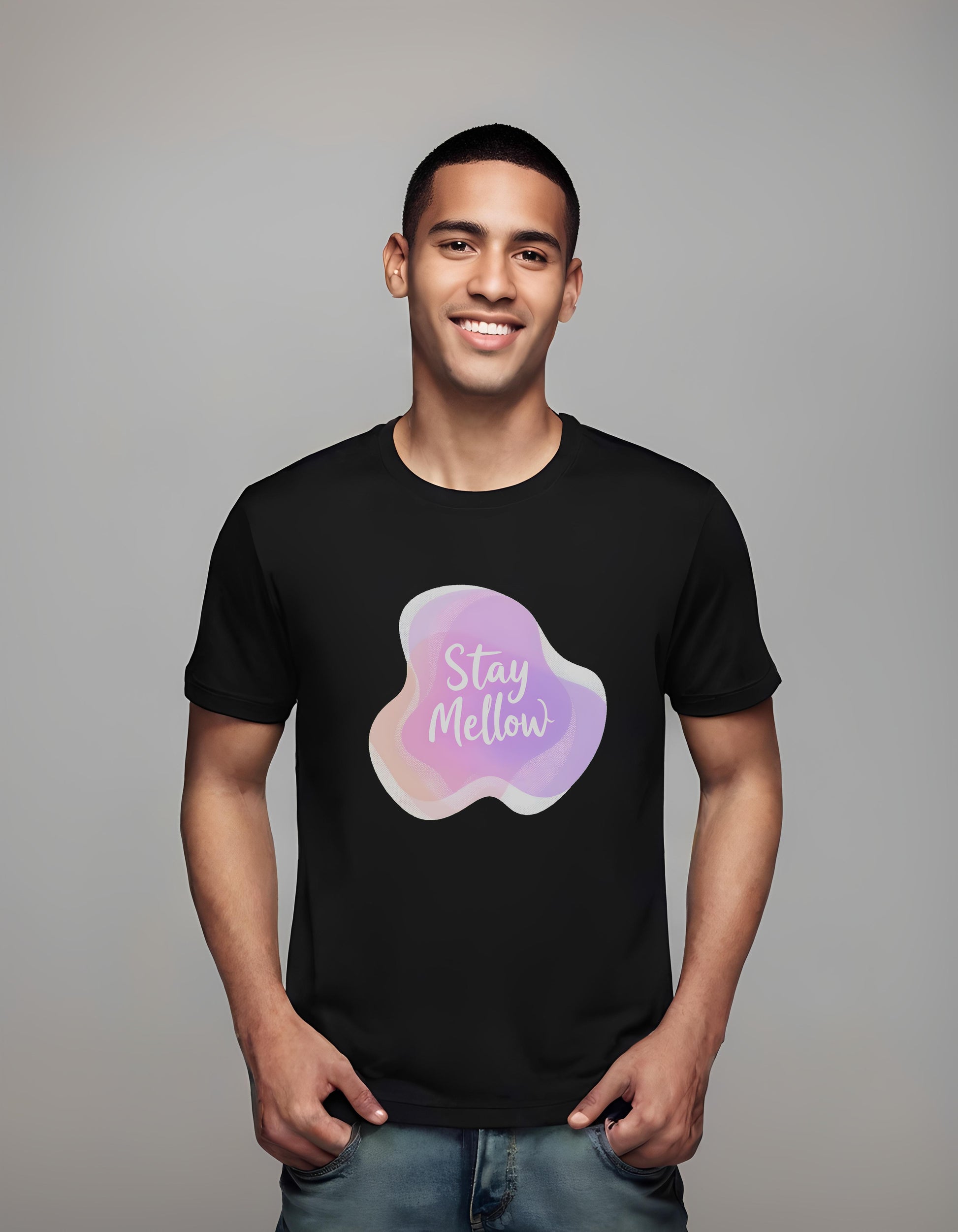 calm t-shirt design - modern art t-shirt - positive vibes tee