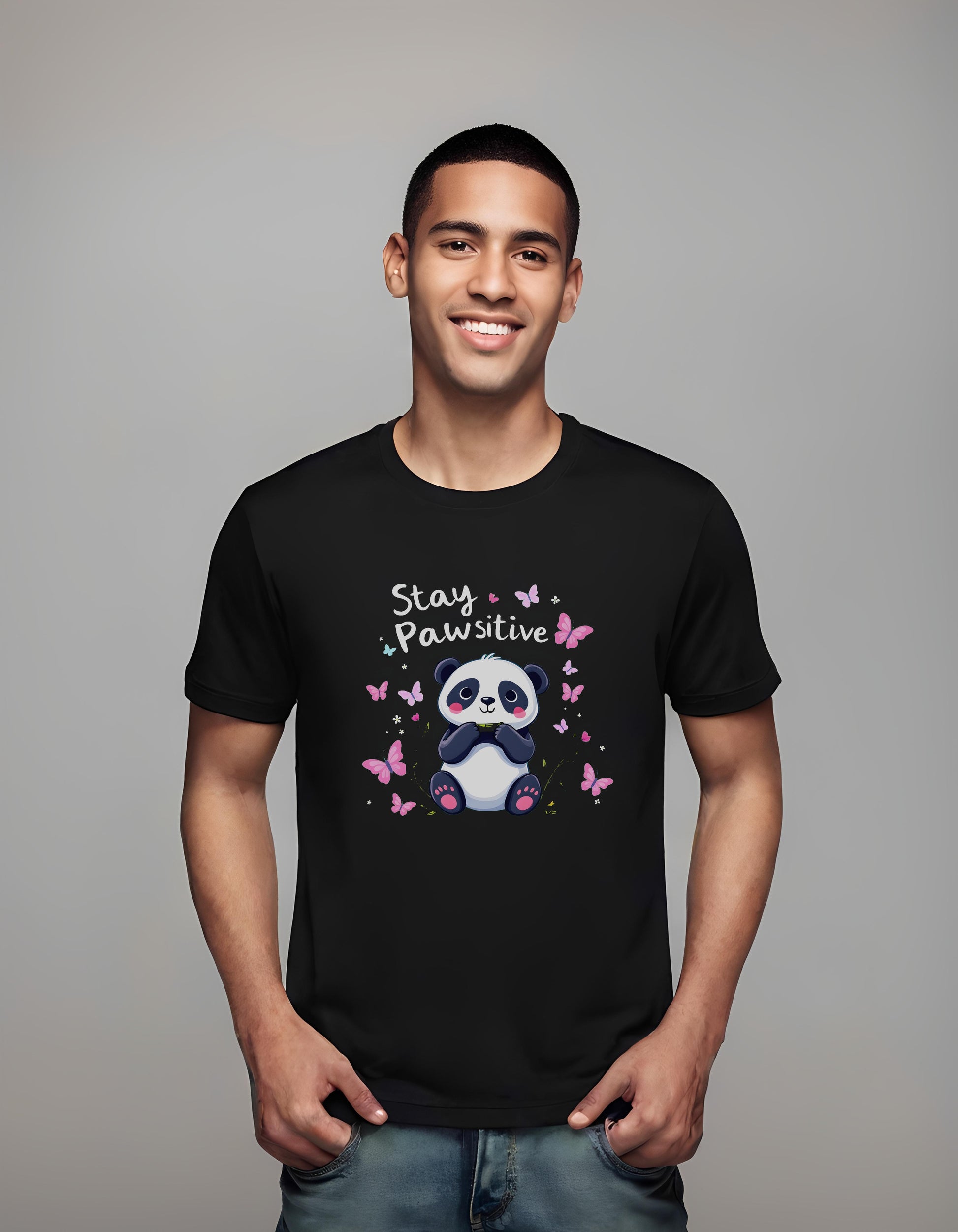 adorable panda shirt - casual occasions - t-shirt - versatile outfit