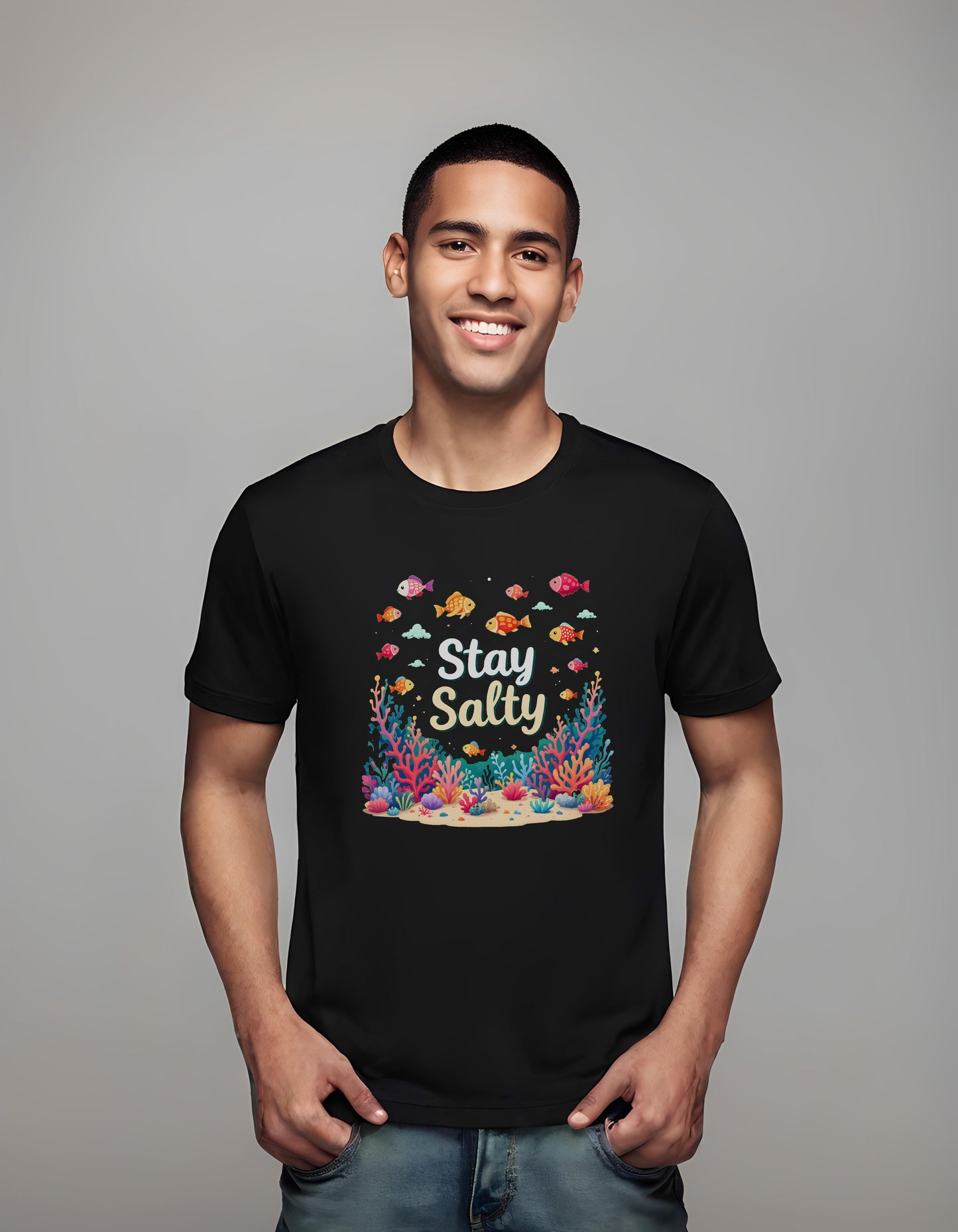 t-shirt - marine life apparel - positive message art