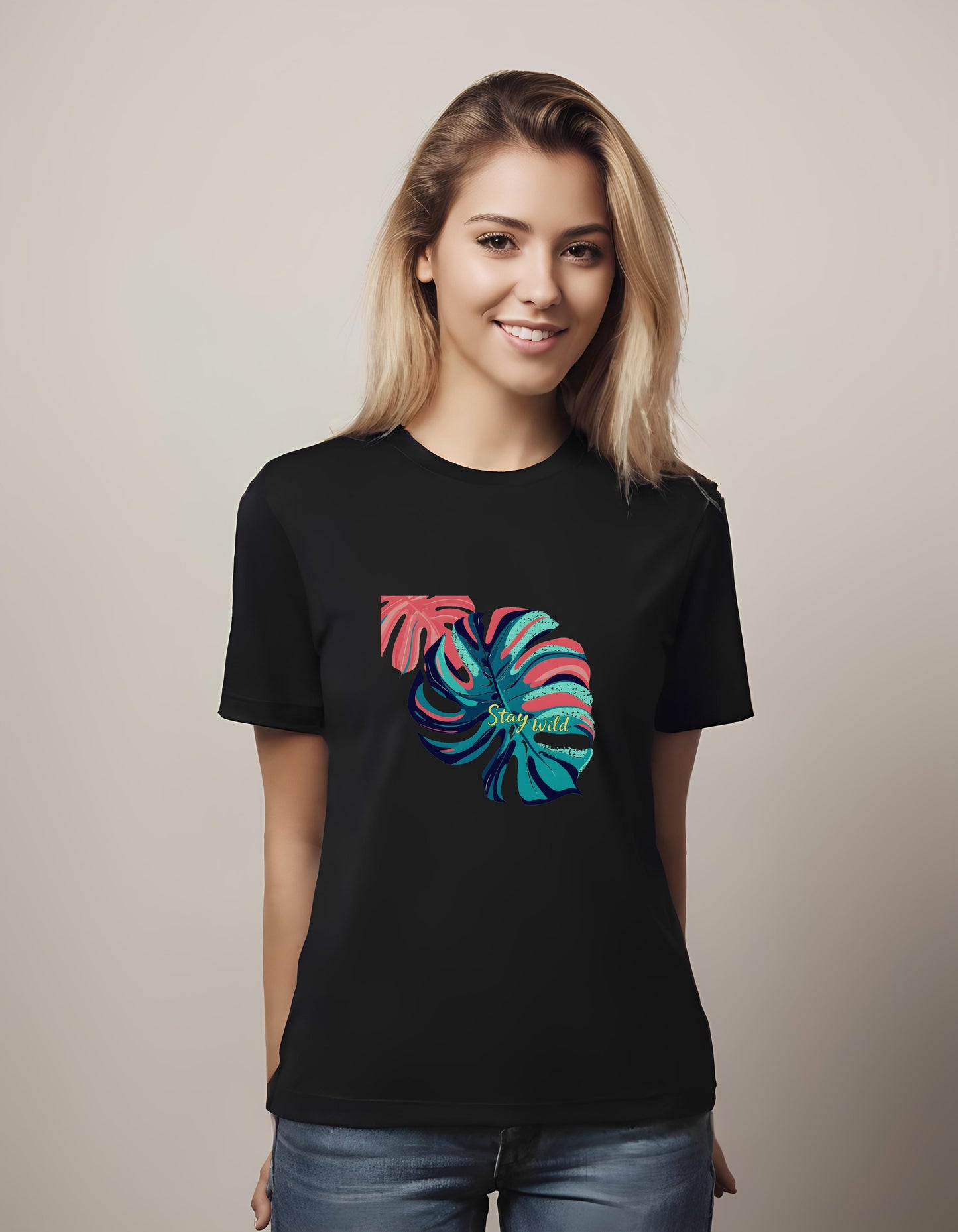 monstera leaf decor - t-shirt - outdoor enthusiasts