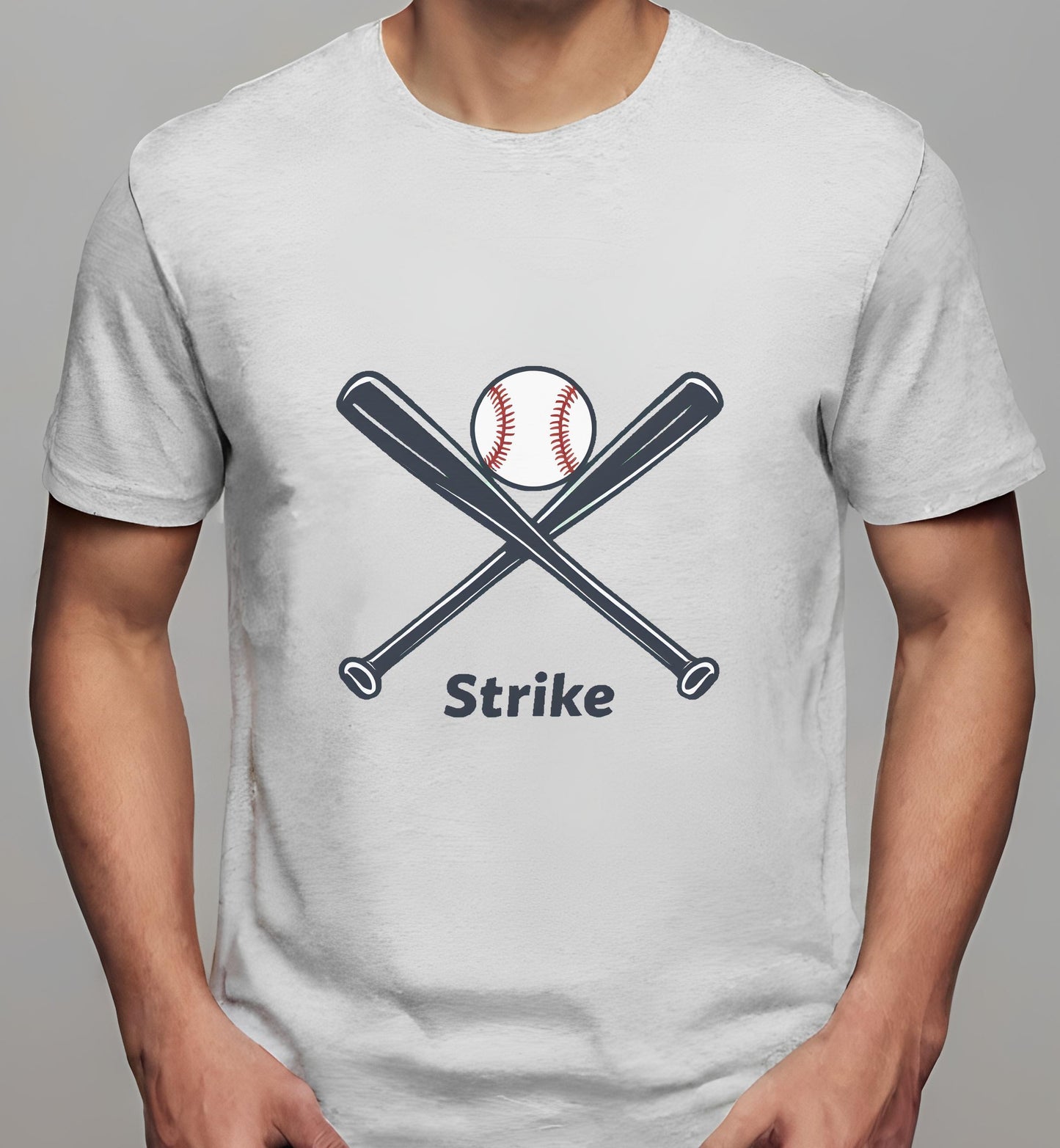 men - t-shirt - athletic_heather - strike typography