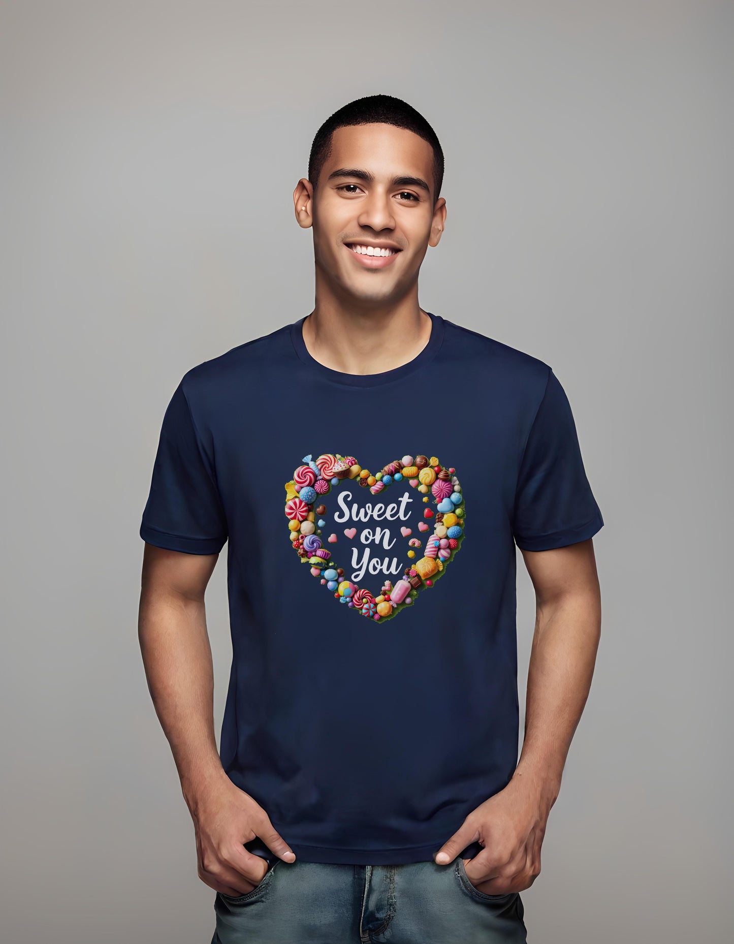 colorful heart decoration - valentine's day - t-shirt - adults