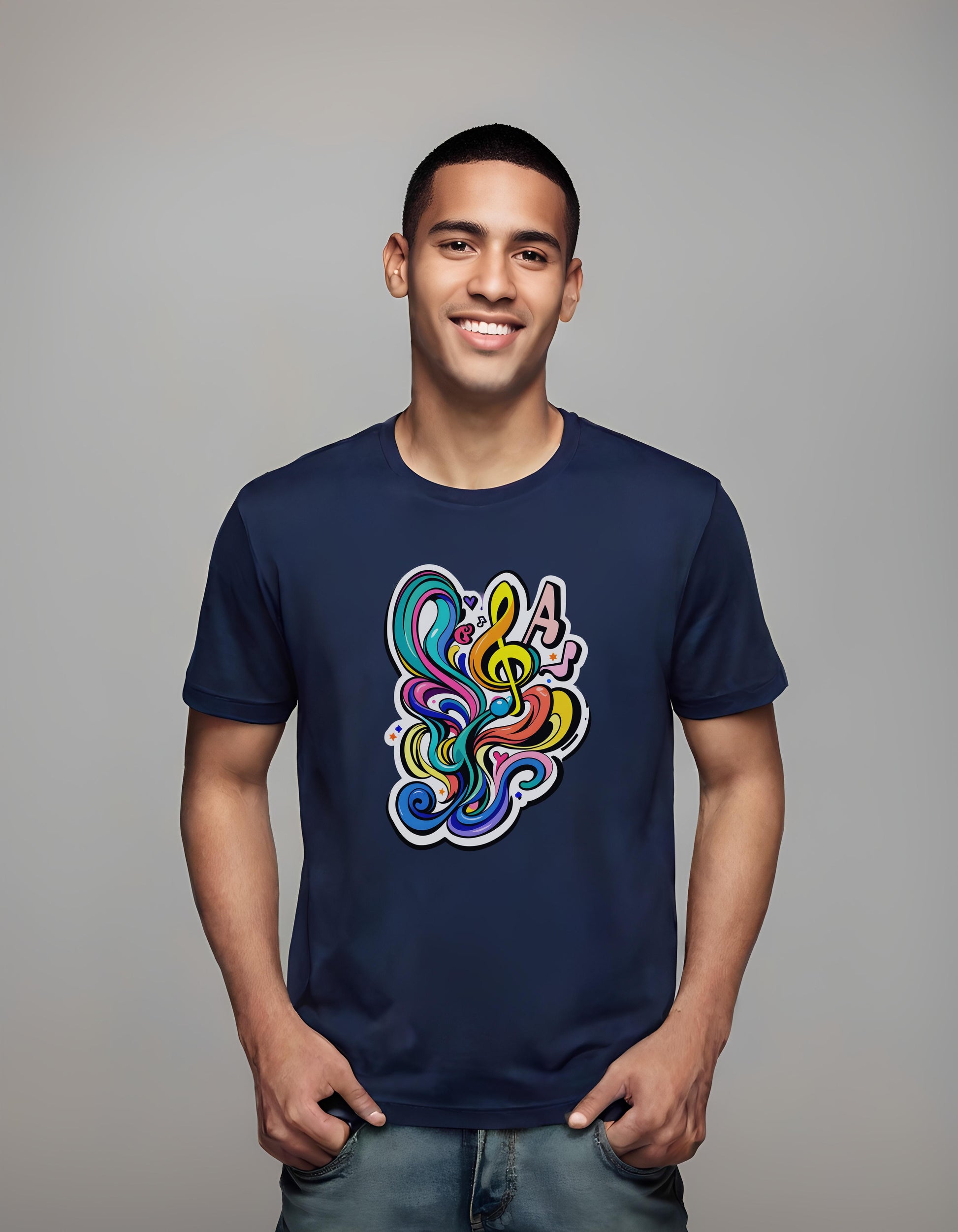 trendy music apparel - music note design - t-shirt