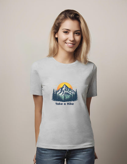 hiking t-shirt design - illustrative