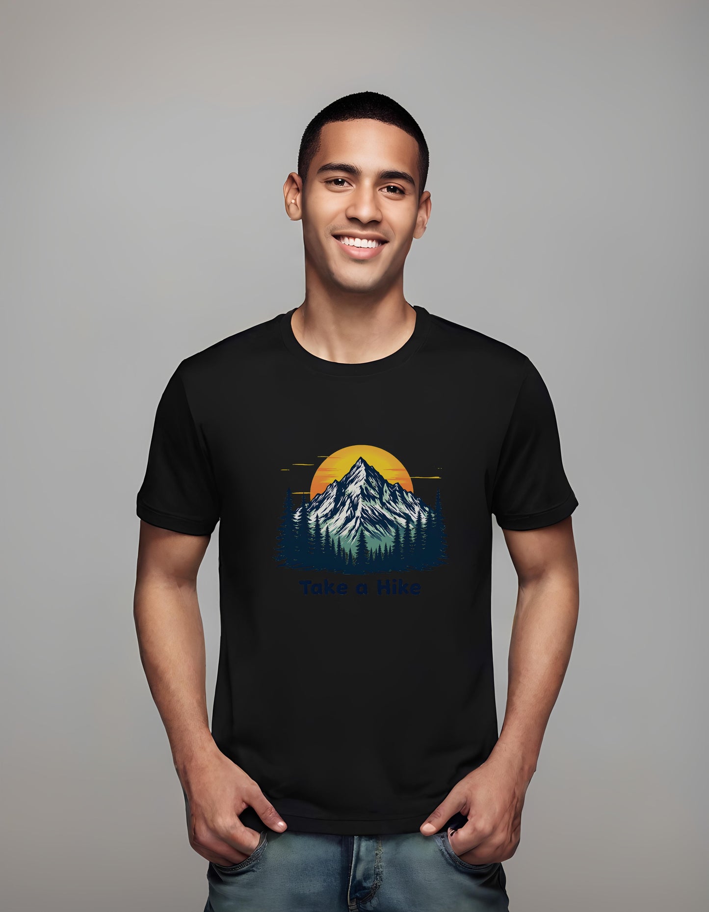 hiking - t-shirt - hikers - simplistic