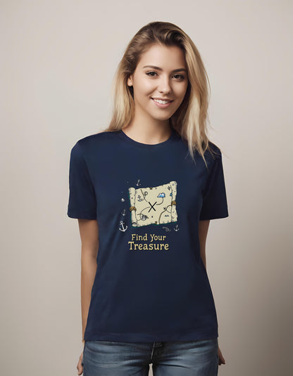 treasure map - t-shirt - family activities - cartoonish design