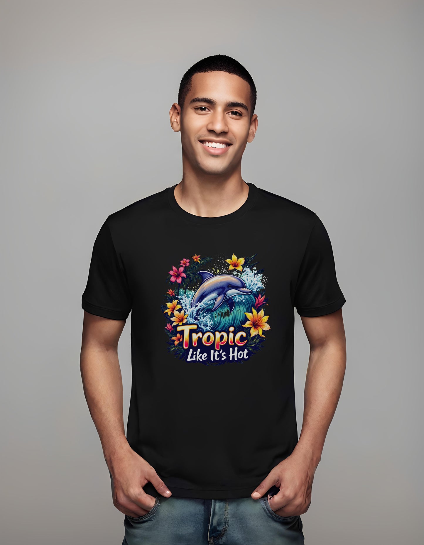 tropical adventure shirt - t-shirt - dolphin design - family