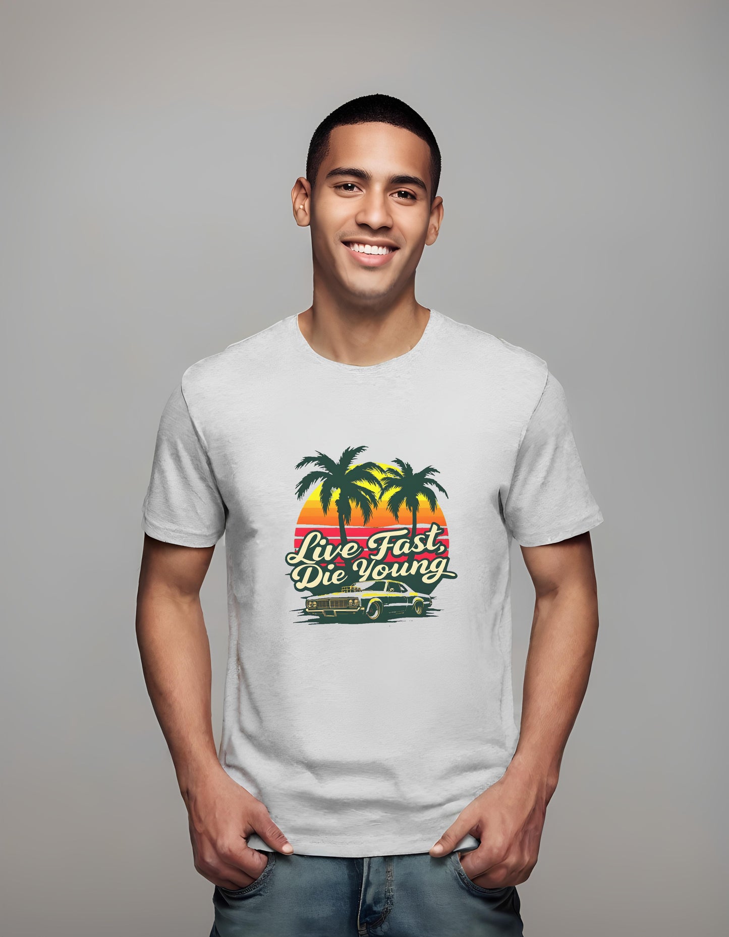 men - youth - t-shirt - tropical vibes