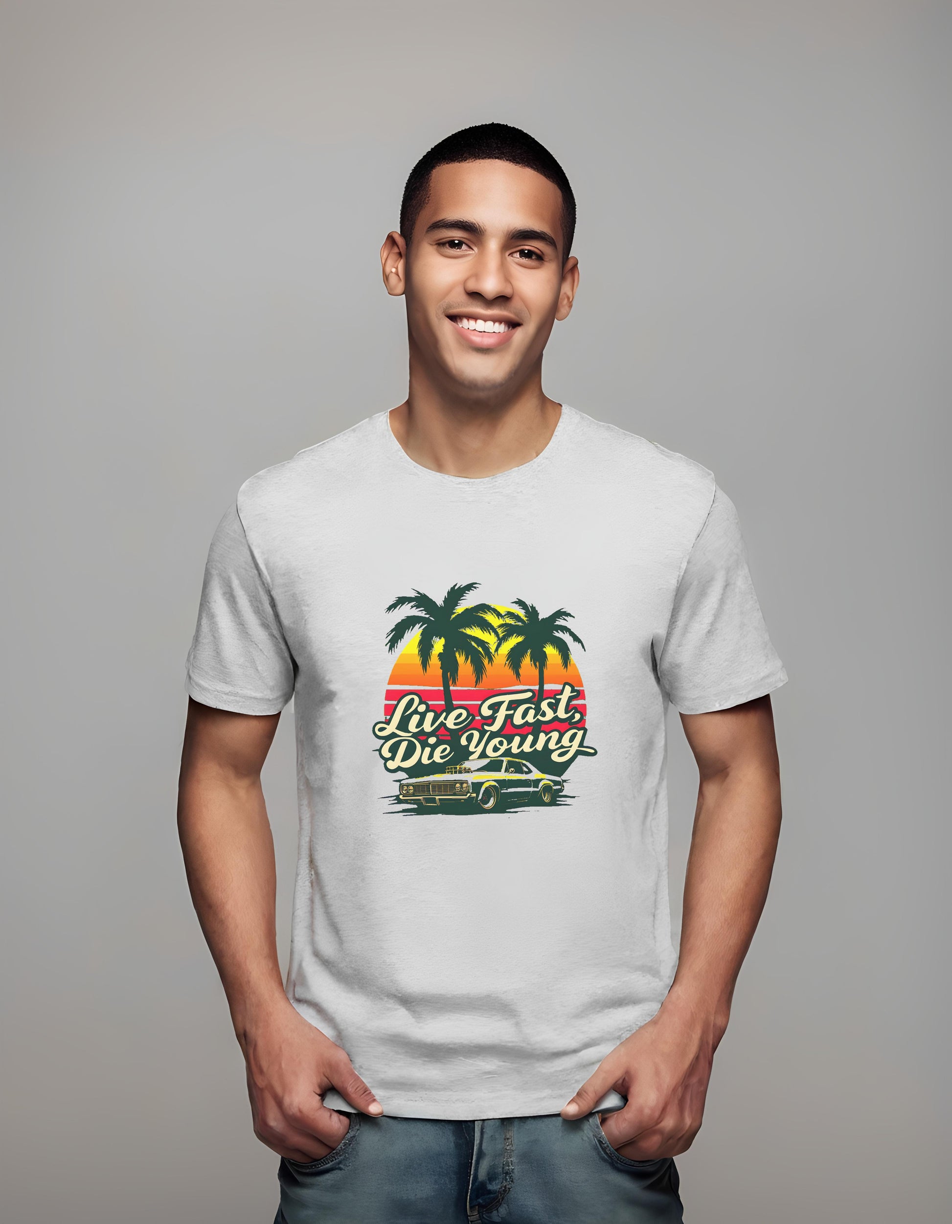 men - youth - t-shirt - tropical vibes