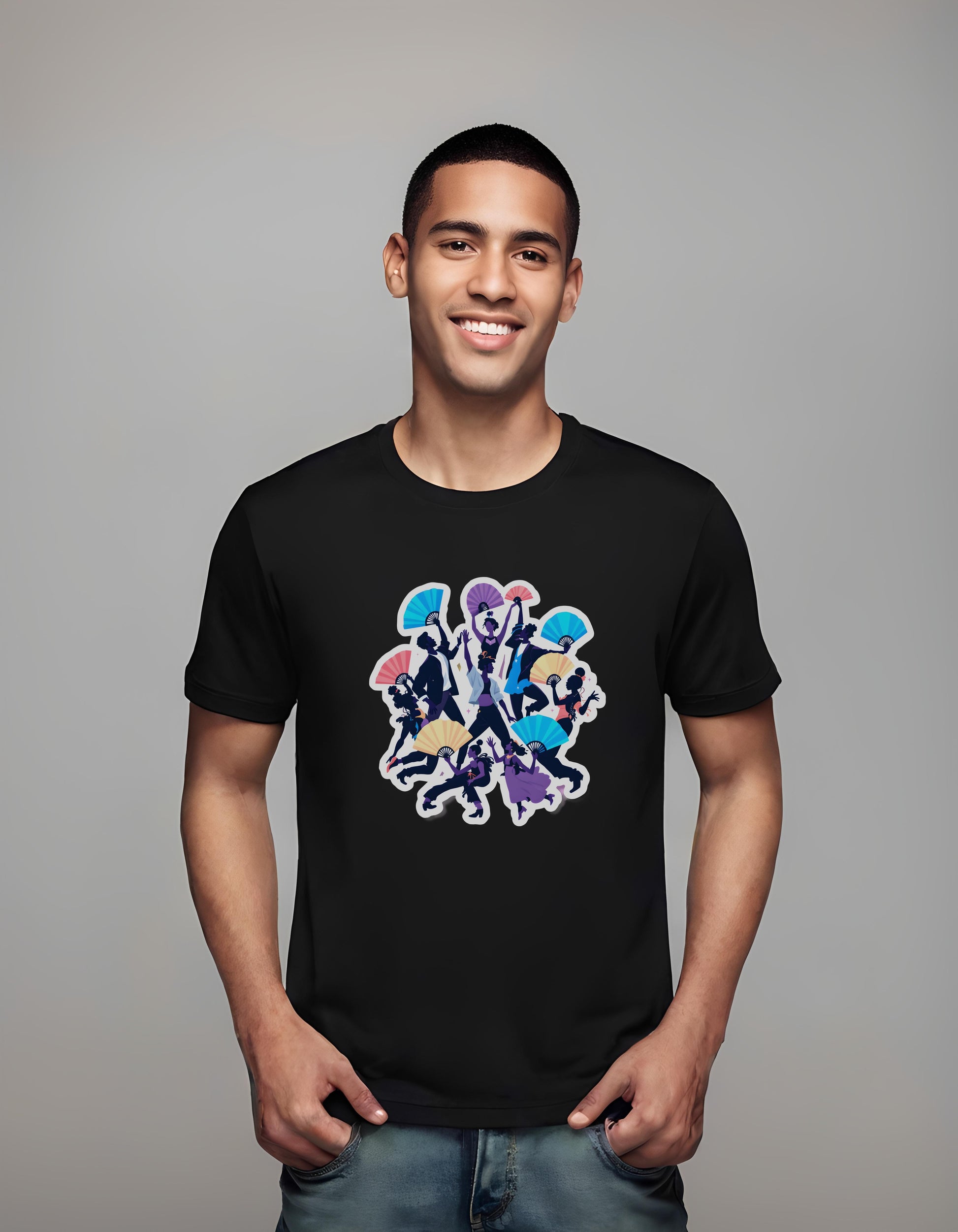 vibrant graphic shirt - team members - t-shirt