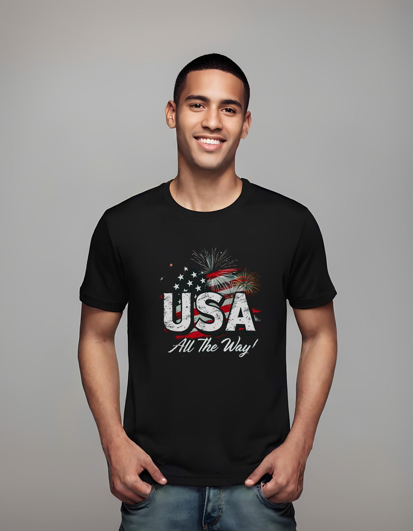 unisex - american flag design - t-shirt