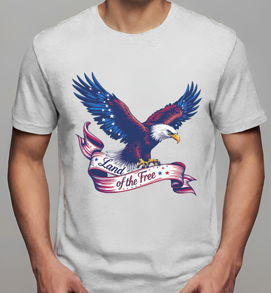 friends - traditional tattoo style - t-shirt - bald eagle design - athletic_heather