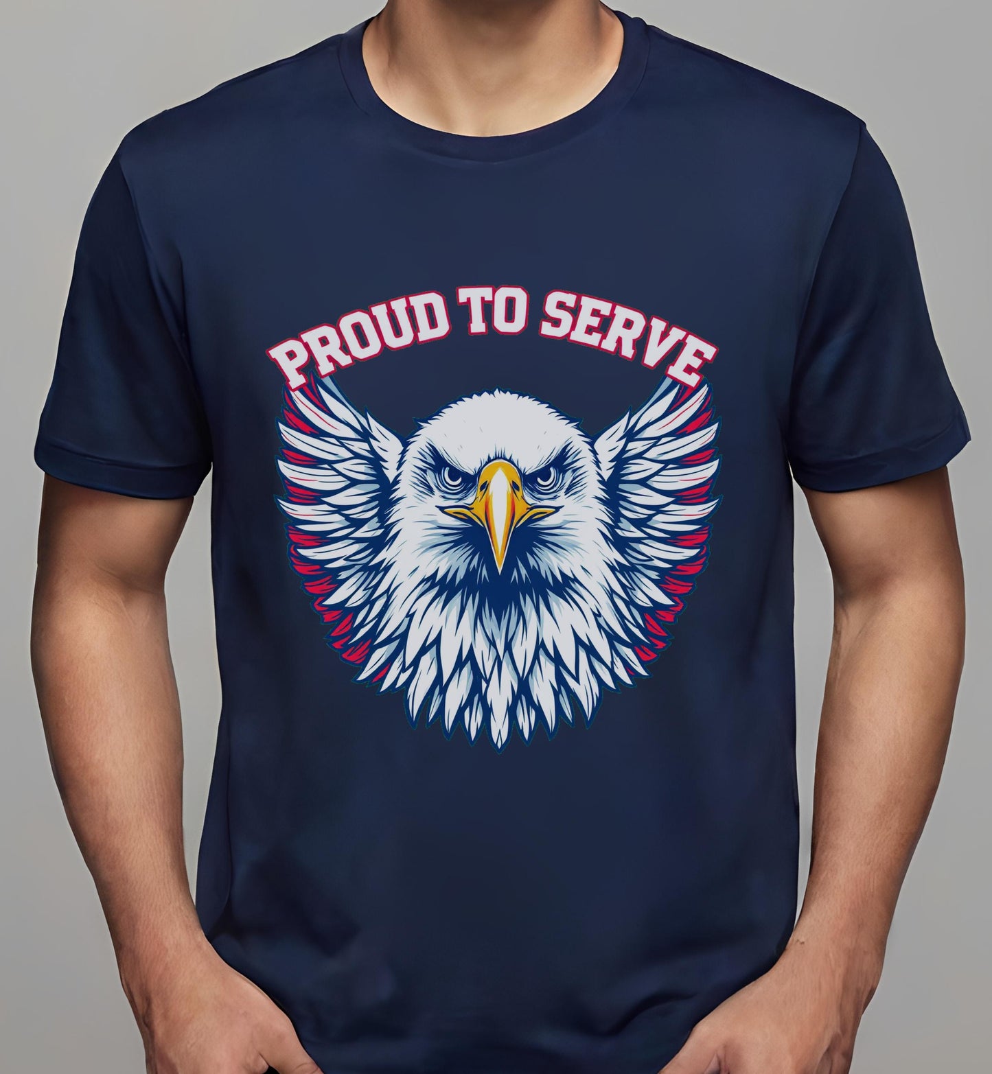 nature enthusiasts - t-shirt - navy - eagle wings spread