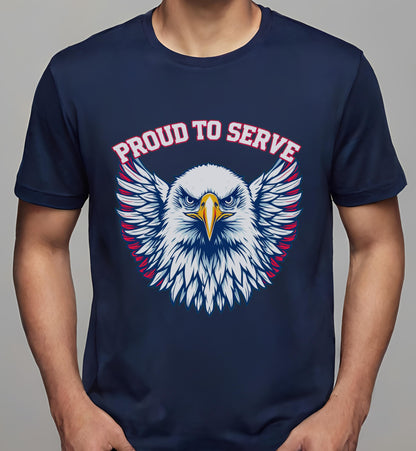 nature enthusiasts - t-shirt - navy - eagle wings spread