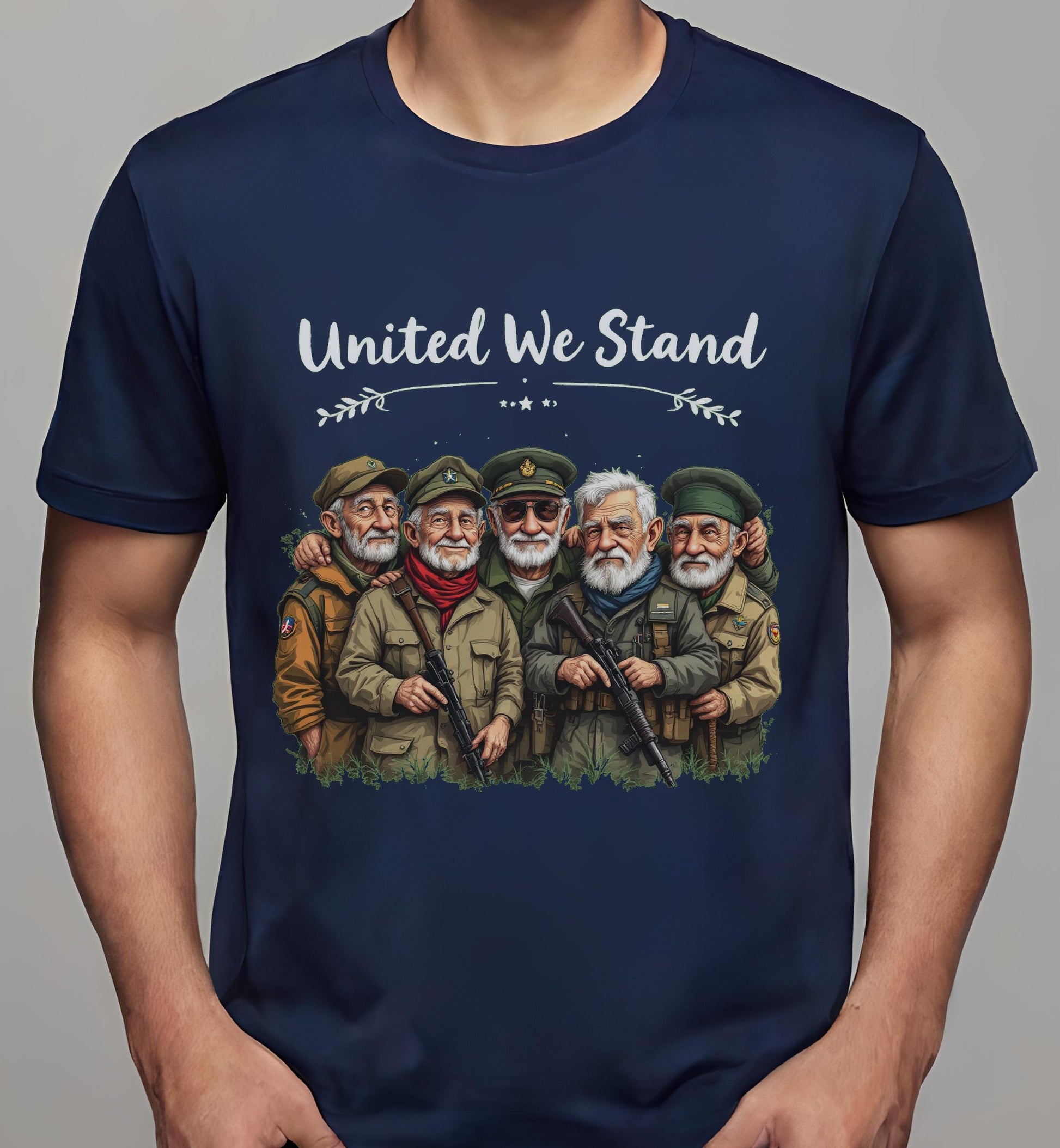 t-shirt - navy - strength - strength and unity