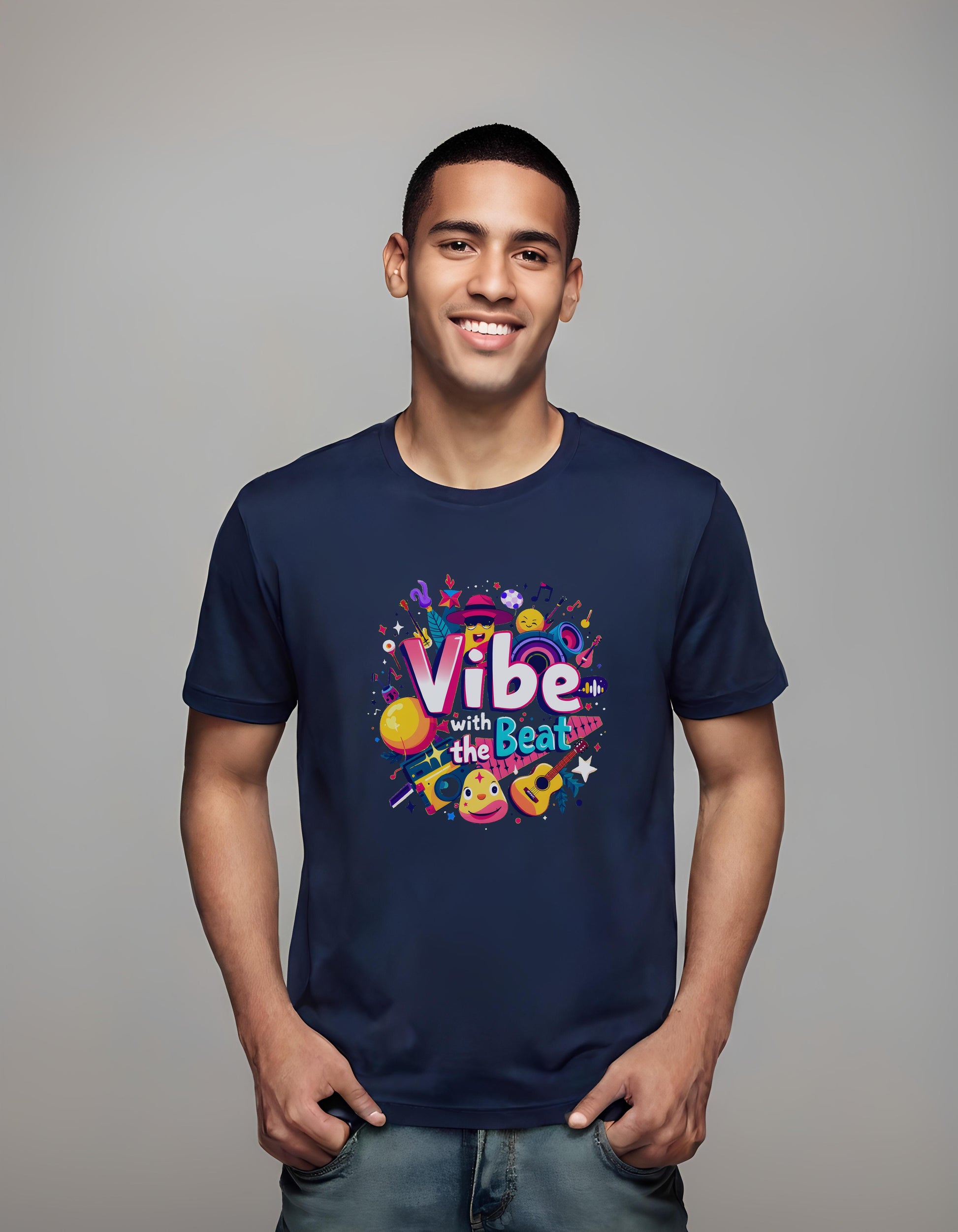 playful music apparel - rhythm - t-shirt - artistic music symbols