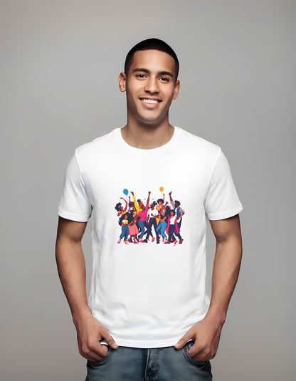 diverse design - playful t-shirt - colleagues