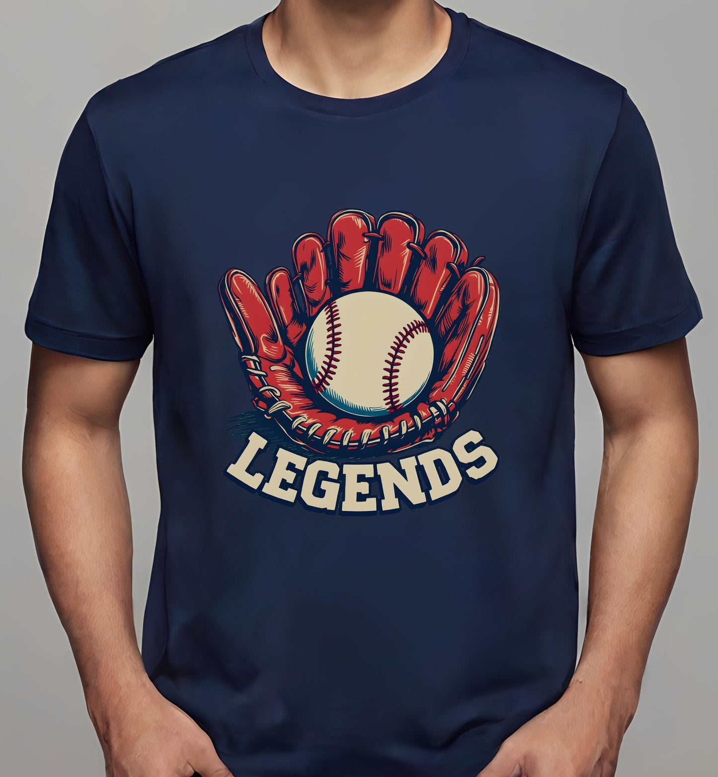 baseball - t-shirt - art - navy