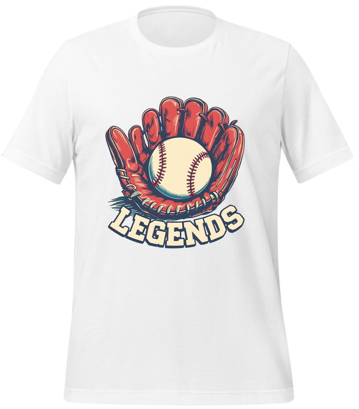 baseball memorabilia print - design - sports wall art - t-shirt - white