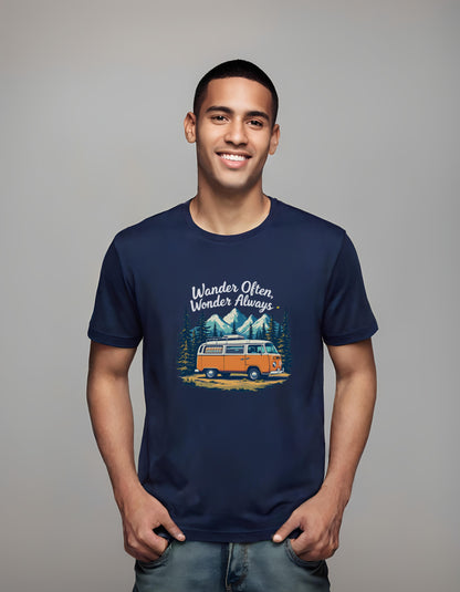 adventure - pre-shrunk cotton t-shirt - wander often t-shirt