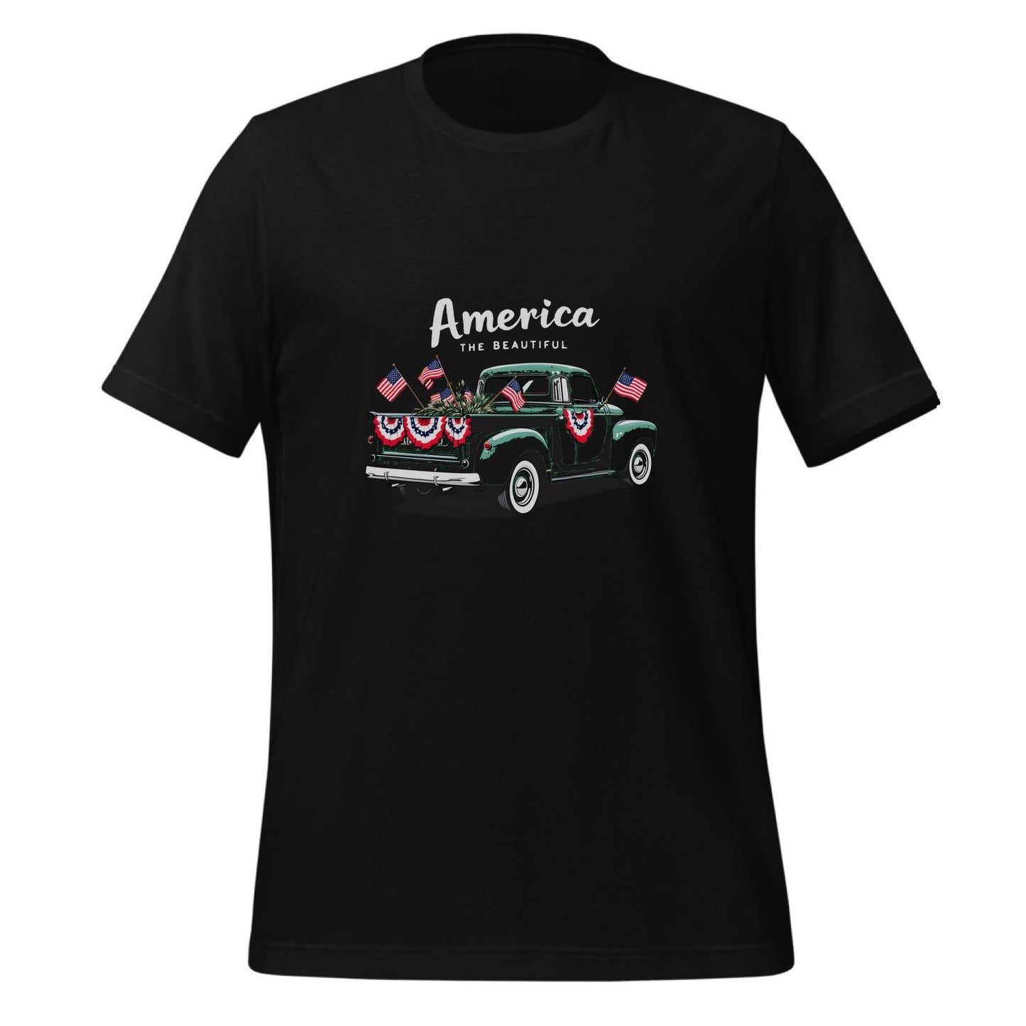 americana art - t-shirt - pickup truck - patriotic decor