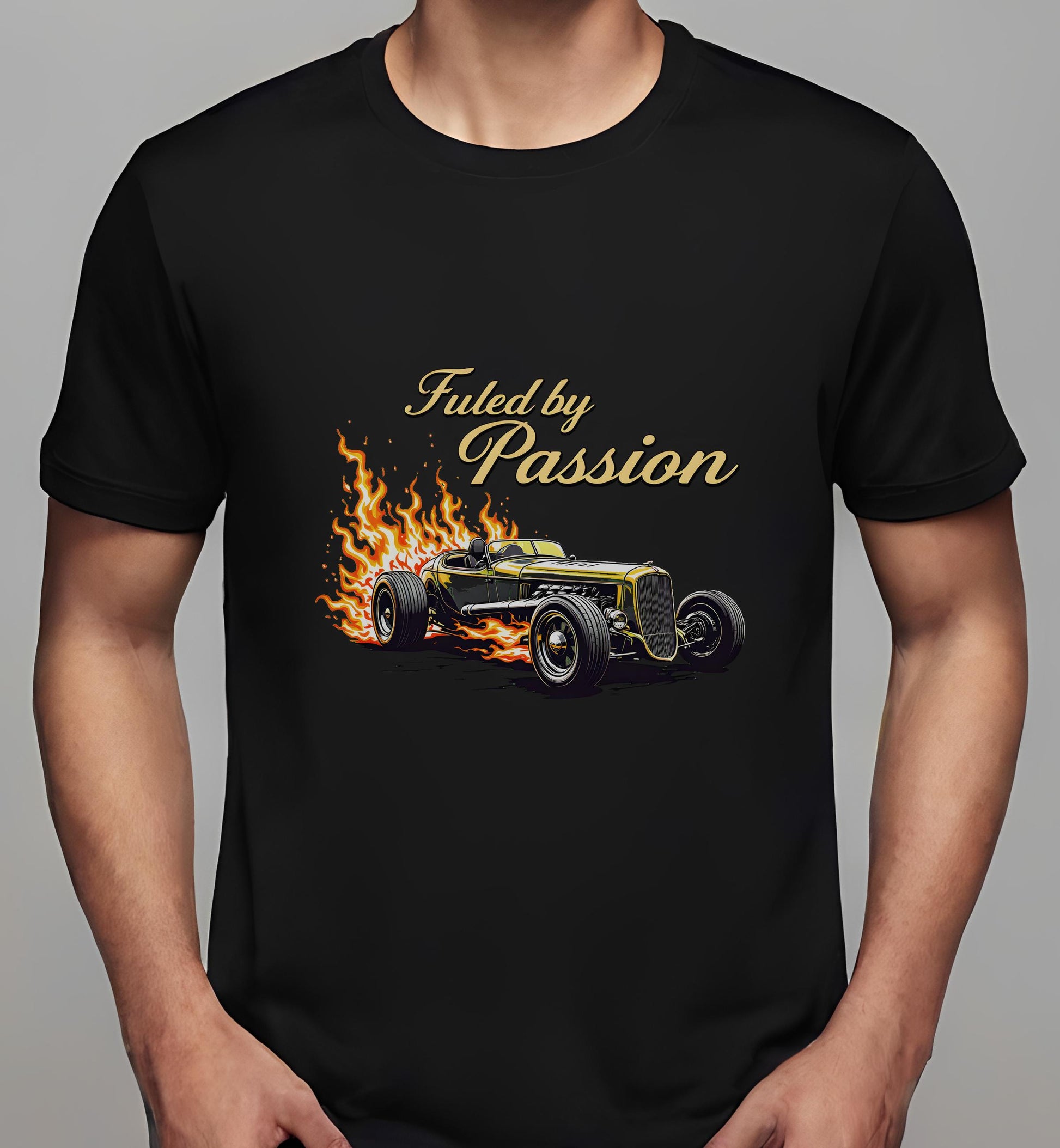 motion - graphic racing art - t-shirt - black