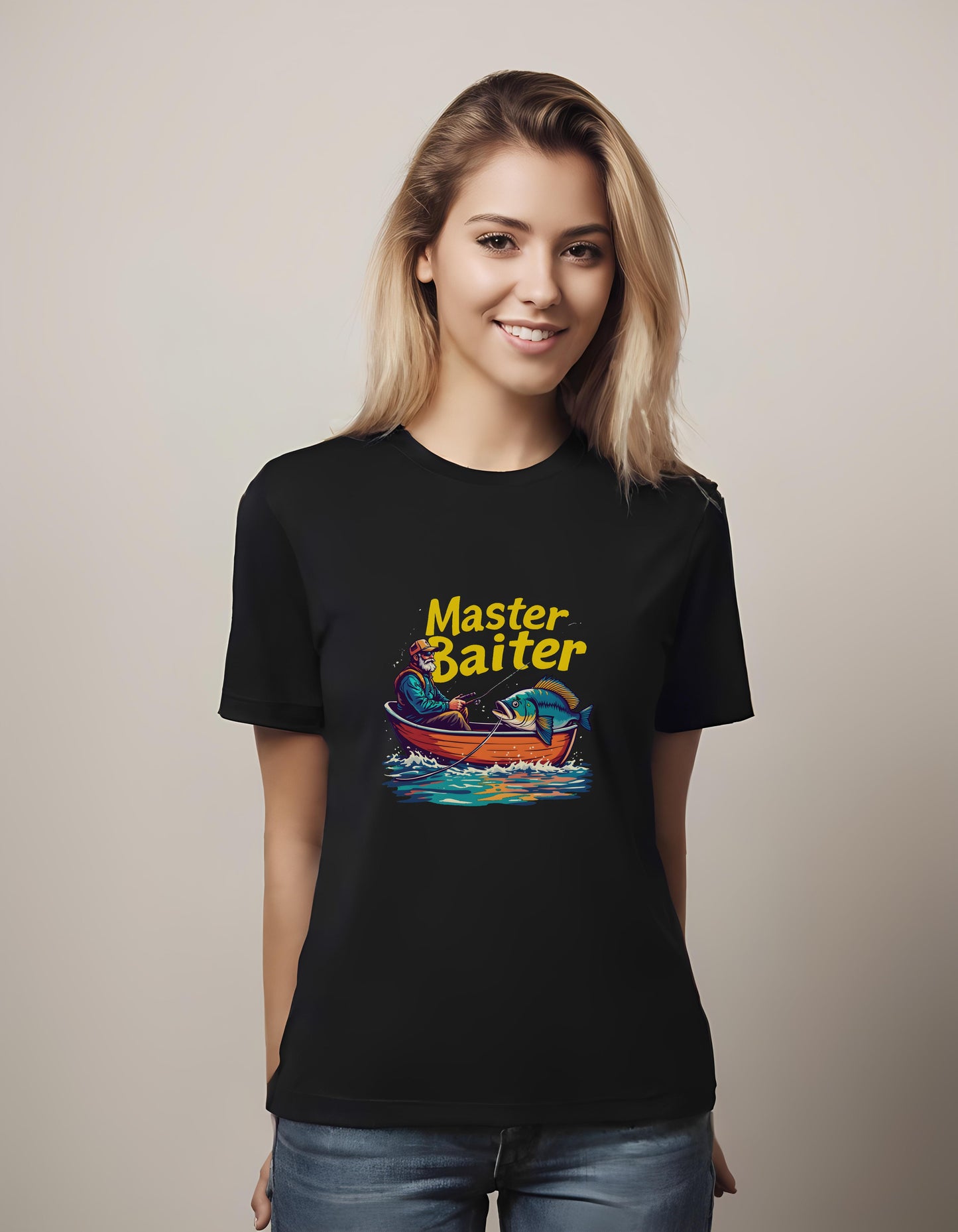 cartoon fisherman - t-shirt - campers