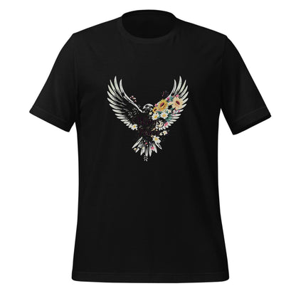 floral hawk design - t-shirt - family - nature enthusiasts