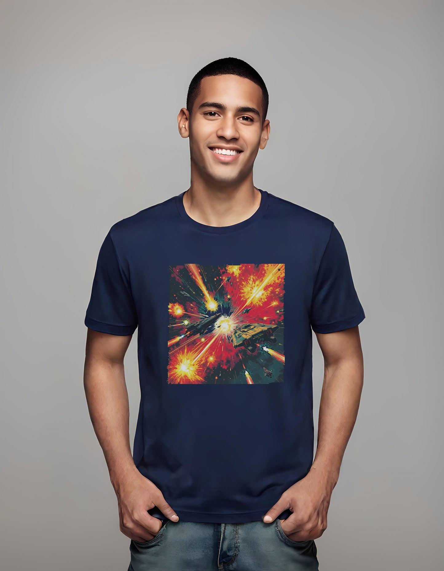 dynamic sci-fi design - t-shirt - birthday gifts - engagement