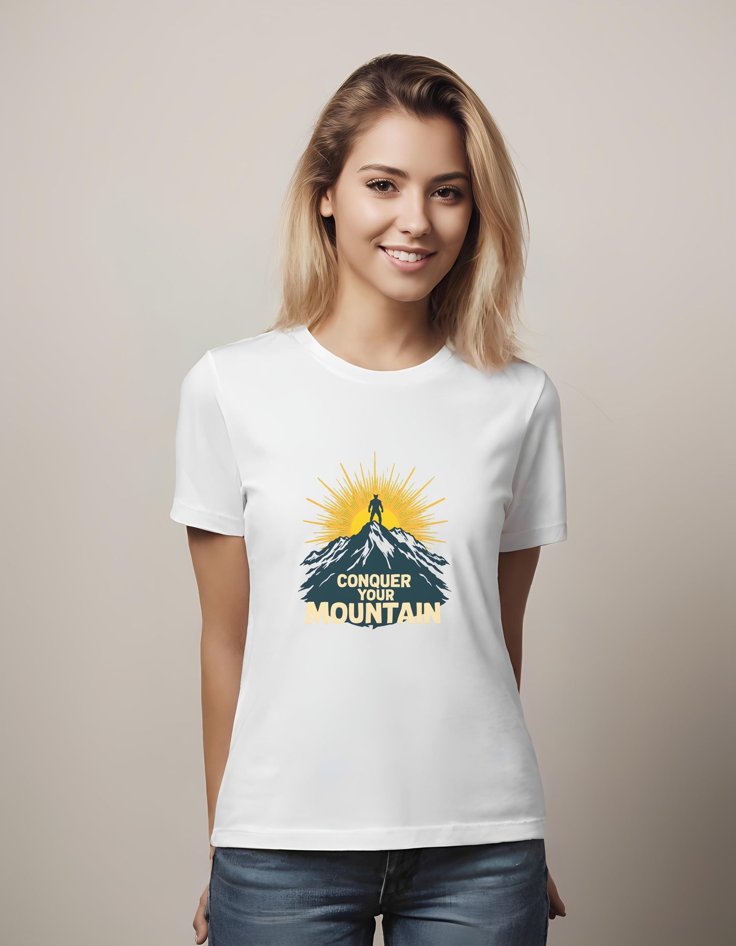 youth motivational gifts - t-shirt - outdoor inspiration - conquer your mountain